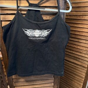 Harley-Davidson Black Crop Top with Logo